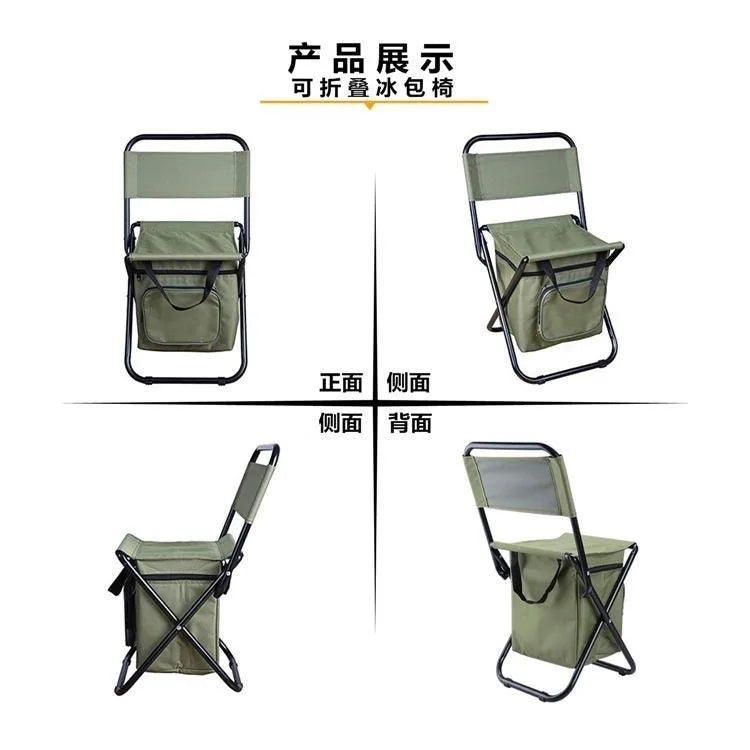 Portable Outdoor Folding Chair 3-in-1 Leisure Outdoor Camo Small Mazza Camping Fishing Ice Pack Chair Foldable Chair