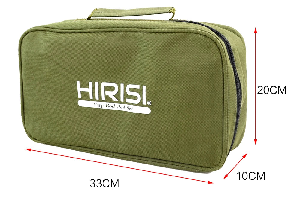 Hirisi Carp Fishing Tackle Bag with Buzz Bar Carryall Luggage with Bank Sticks Rod Pod Size 20x33x10cm