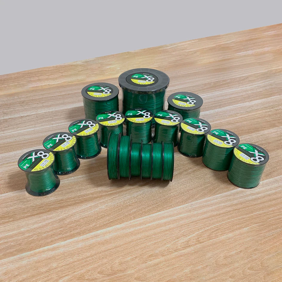Shawto X8 Strong 300M 1000M 8 Strand Weaves PE Braided Fishing Line Multifilament 8 Braid Wire 10LB 20LB 30LB 50LB 100LB 150LB