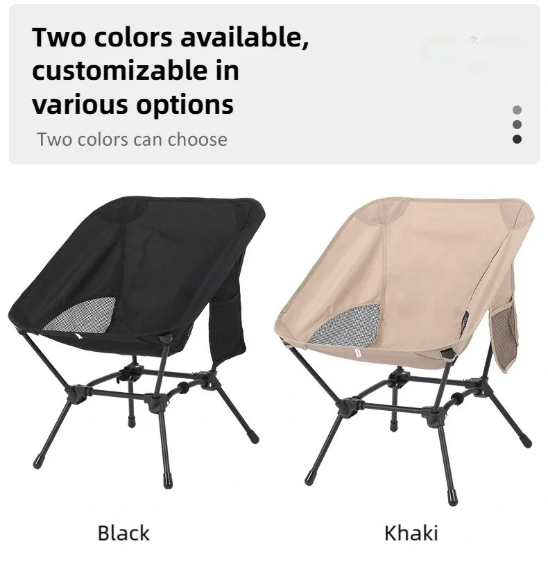 TINSOL Foldable Four-Corner Square Camping Chair, Portable Beach Fishing Stool, Travel Backpack Fishing Chair, Garden Sun Chair