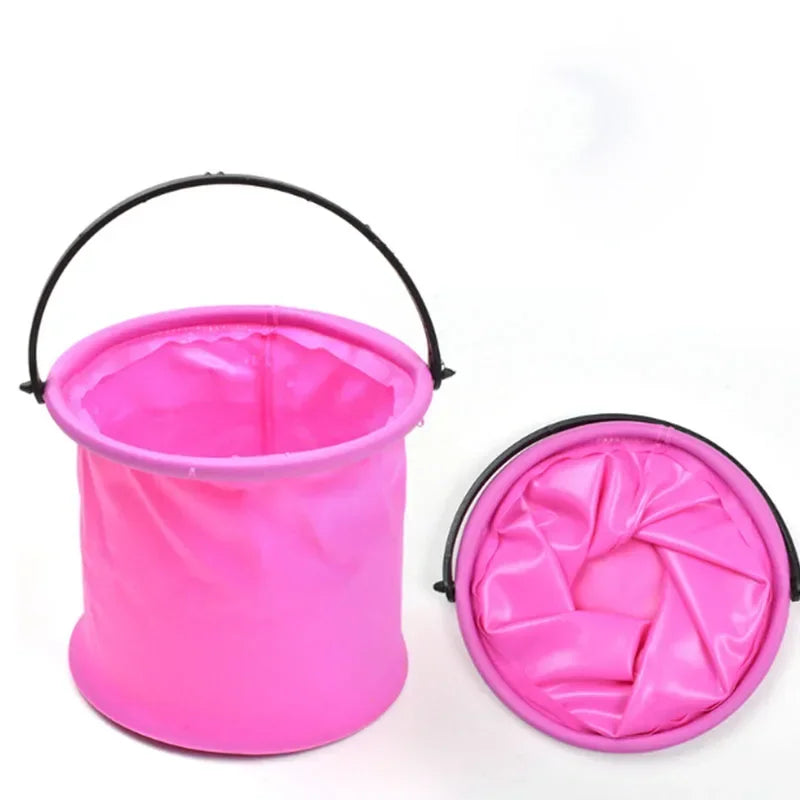 Folding Fishing Bucket Live Fish Box Outdoor Car Wash Bathroom Kitchen Fishing Bait Bucket Folding Bucket Fishing Kit Camping