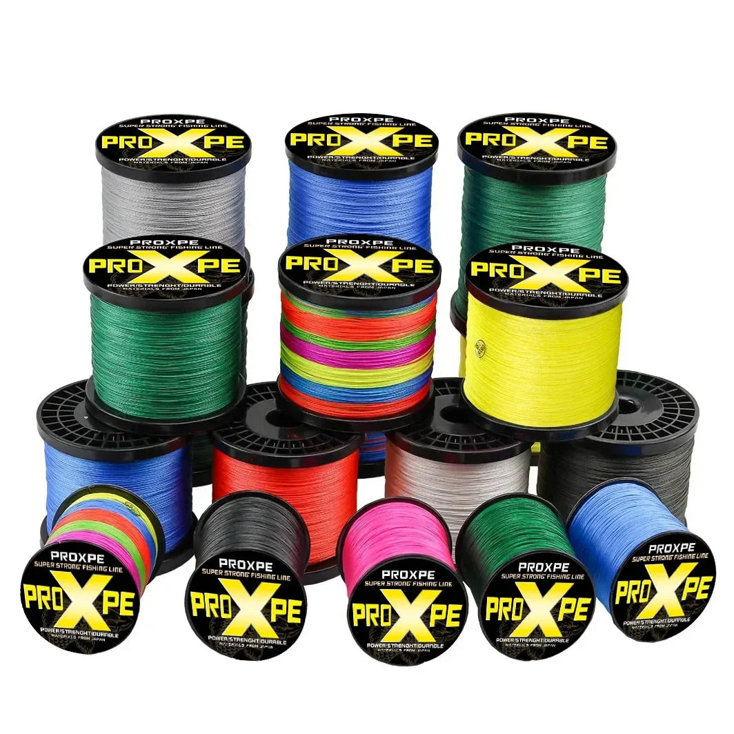 PROXPE 4 Strands Multifilament Braideds PE Fishing Line 100M 300M 500M Japan Smooth Carp Wire Pesca Strong 4X Weave Lines