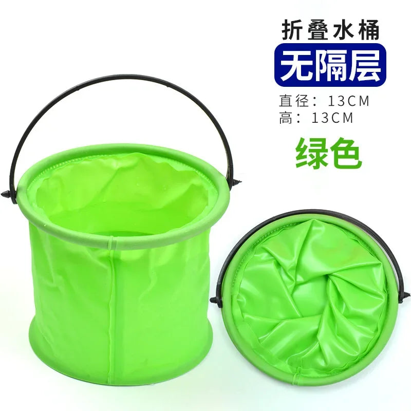 Folding Fishing Bucket Live Fish Box Outdoor Car Wash Bathroom Kitchen Fishing Bait Bucket Folding Bucket Fishing Kit