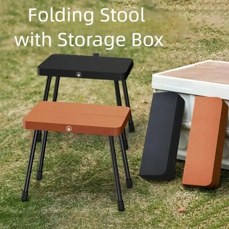 Portable Folding Fishing Stool Pony Stool Ultra-Light Aluminum Alloy Portable Storage Outdoor Camping Pony Folding Chair