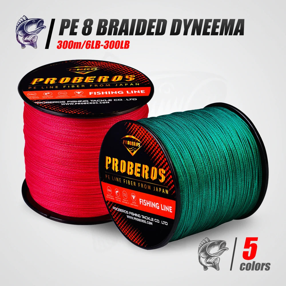 8-Strand PE Braided Dyneema Rock/Sea Fishing 0.1mm-1.0mm 6LB-300LB Tangle-Free Main Lure Line Multifilament Weaves Wired PE Line