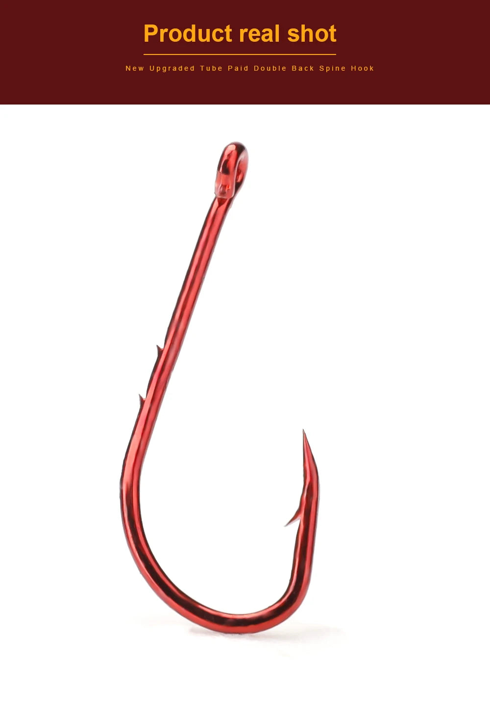 FTK Red Fishing Hooks Sea Barbed Fishing Lures Shank Beak Live BaitHolder Carp Fishing Jig Worm Hooks Accessories Tackle