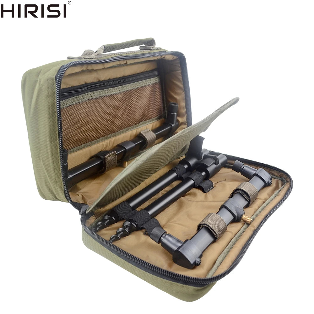 Hirisi Carp Fishing Tackle Bag with Buzz Bar Carryall Luggage with Bank Sticks Rod Pod Size 20x33x10cm