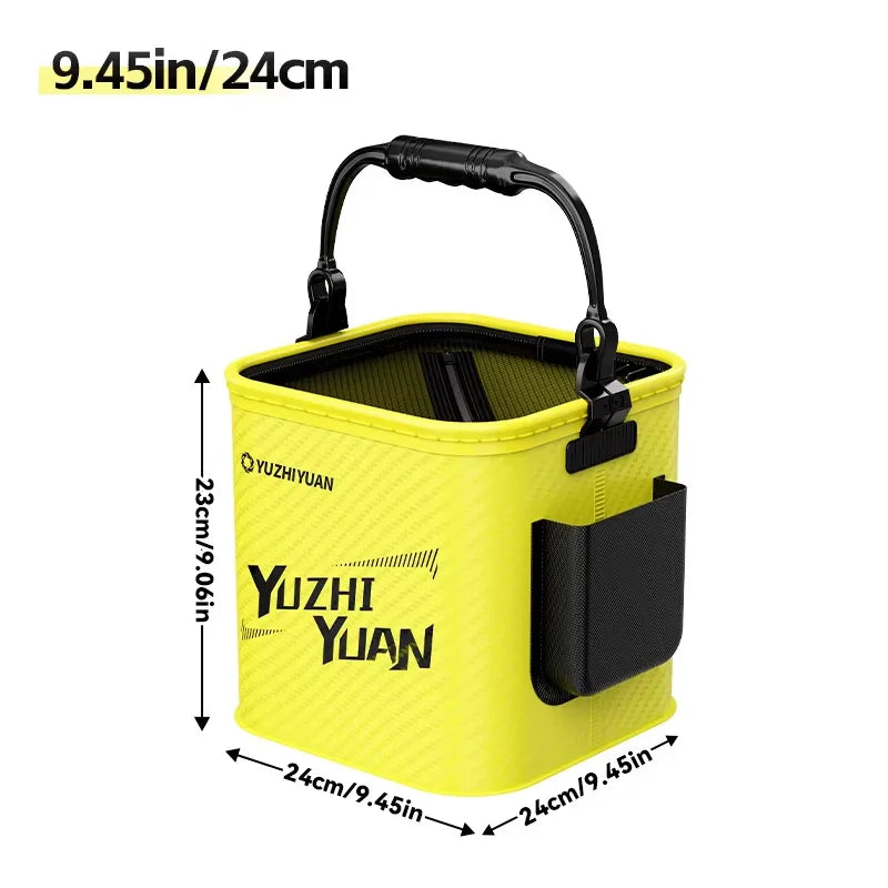 YUZHIYUAN Portable Foldable Live Fish Bucket for Freshwater And Saltwater Fishing Gear Storage