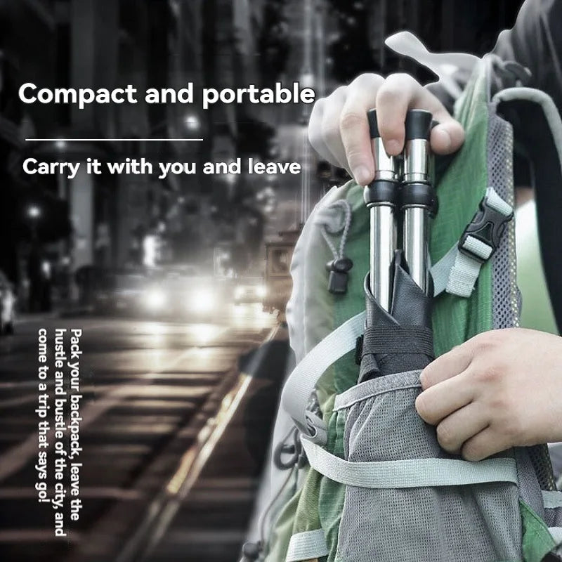 Stainless Steel Folding Outdoor Portable Telescopic Stool Camping Fishing Stool Telescopic Chair Easy to Fold Load Bearing 150kg