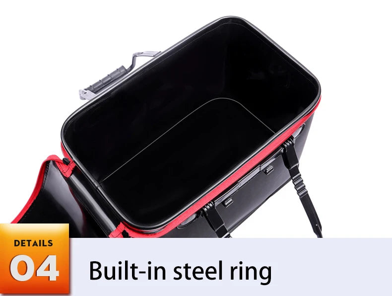 Folding live fish bucket EVA thickened fish bucket portable water tank fishing gear live fish box fishing accessories outdoor