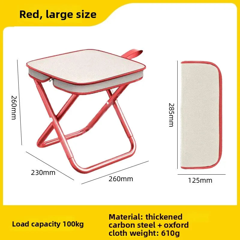 Ultralight Foldable Stool 3-in-1 Portable Outdoor Picnic Camping Folding Chair Ultra Light Fishing Stool Travel Stool