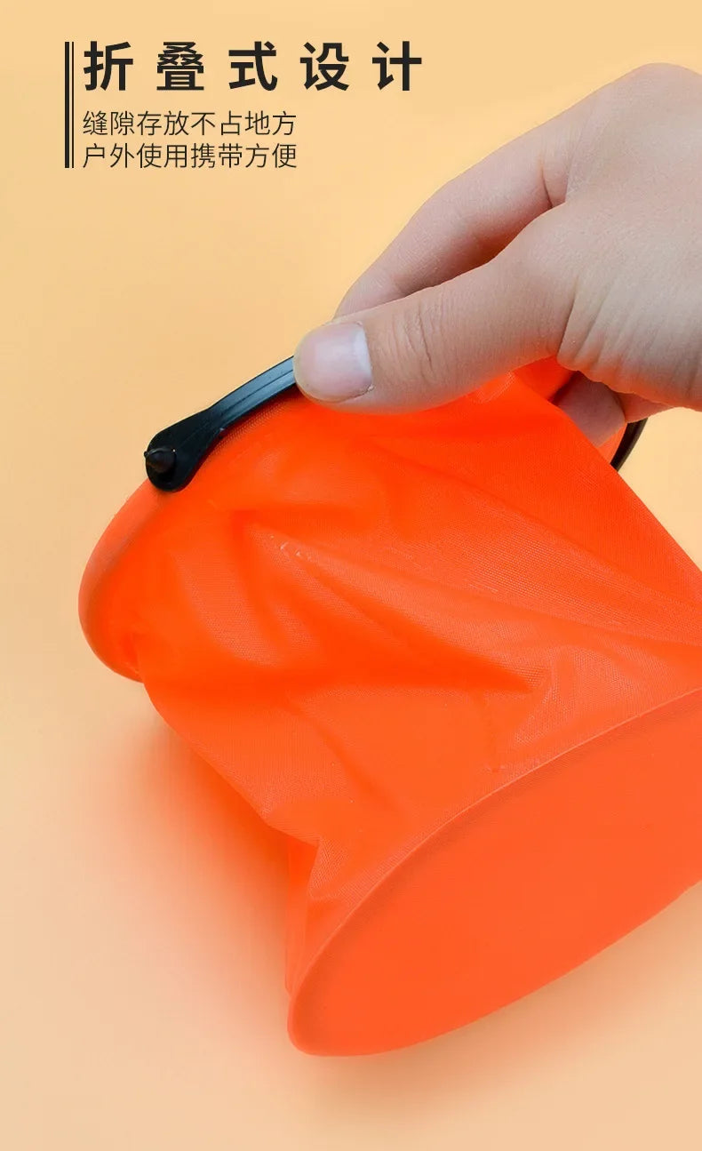 Folding Fishing Bucket Live Fish Box Outdoor Car Wash Bathroom Kitchen Fishing Bait Bucket Folding Bucket Fishing Kit