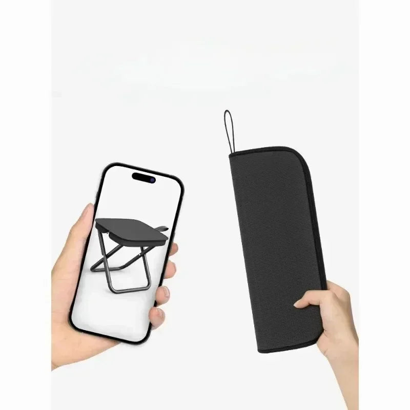 Outdoor folding portable fishing chair, multifunctional picnic camping folding chair, camping folding chair small stool.