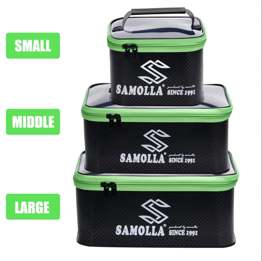 EVA Thicken Fishing Box Bag Waterproof Fishing Gear Boxes Live Fish Bucket Fishing Main Sub Line Float Storage Case Handbag