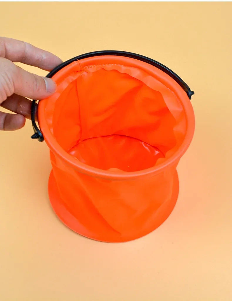 Folding Fishing Bucket Live Fish Box Outdoor Car Wash Bathroom Kitchen Fishing Bait Bucket Folding Bucket Fishing Kit