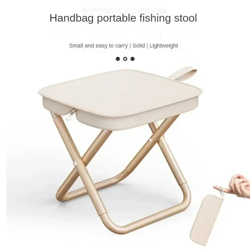 Outdoor folding portable fishing chair, multifunctional picnic camping folding chair, camping folding chair small stool.