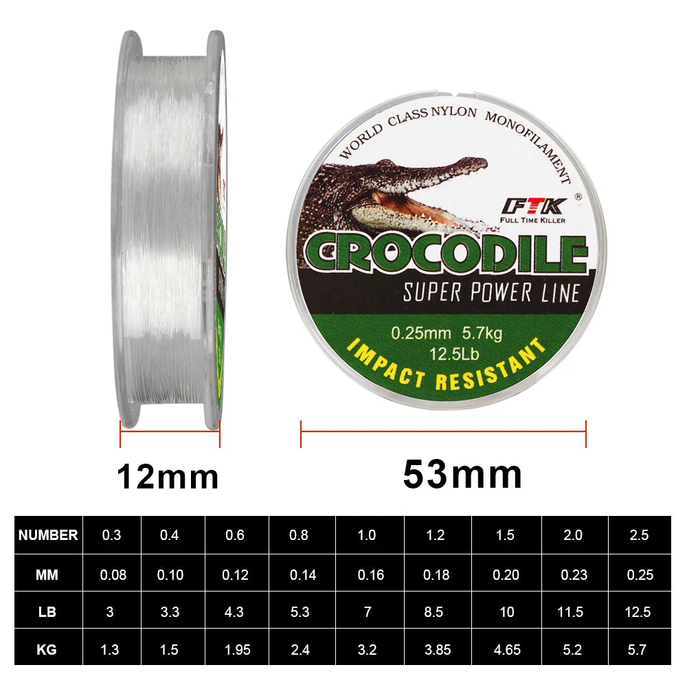 FISH KING Extra Strong Braided Fishing Line 100% Nylon Wire Winter Ice Fishing Line Japan 0.08-0.25mm