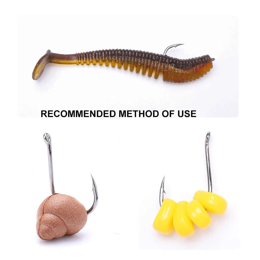 FTK CHINU Fishhook with ring barbed 1/0#-5/0#50PCS 1#-7#100PCS Rock Fishing Sea Fishing Hook black high carbon steel fishhook