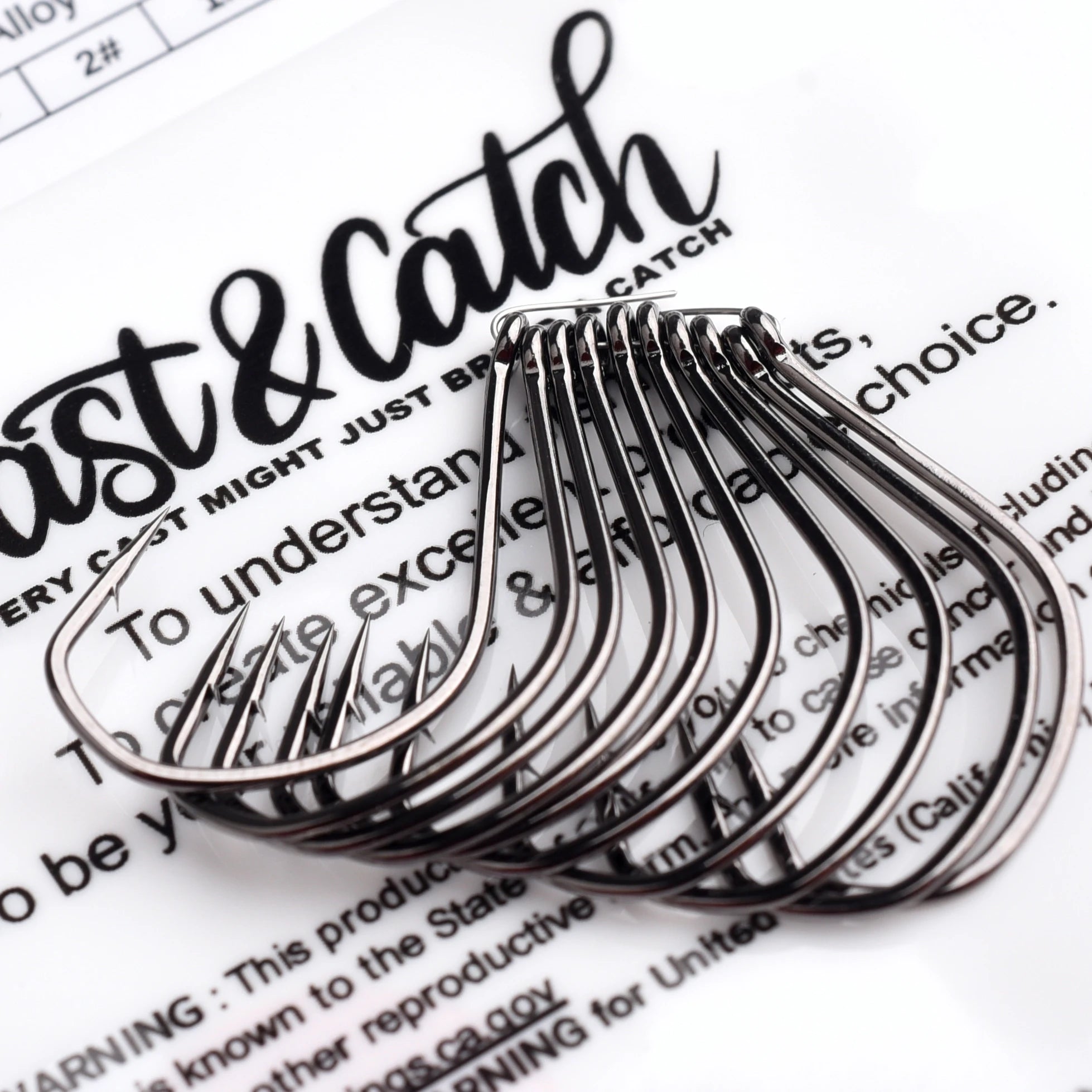 Cast&Catch Perfect 8003 Wacky Hook 30pcs Barb Multiple Sizes Soft Bait Bass Finesse Fishing Gear