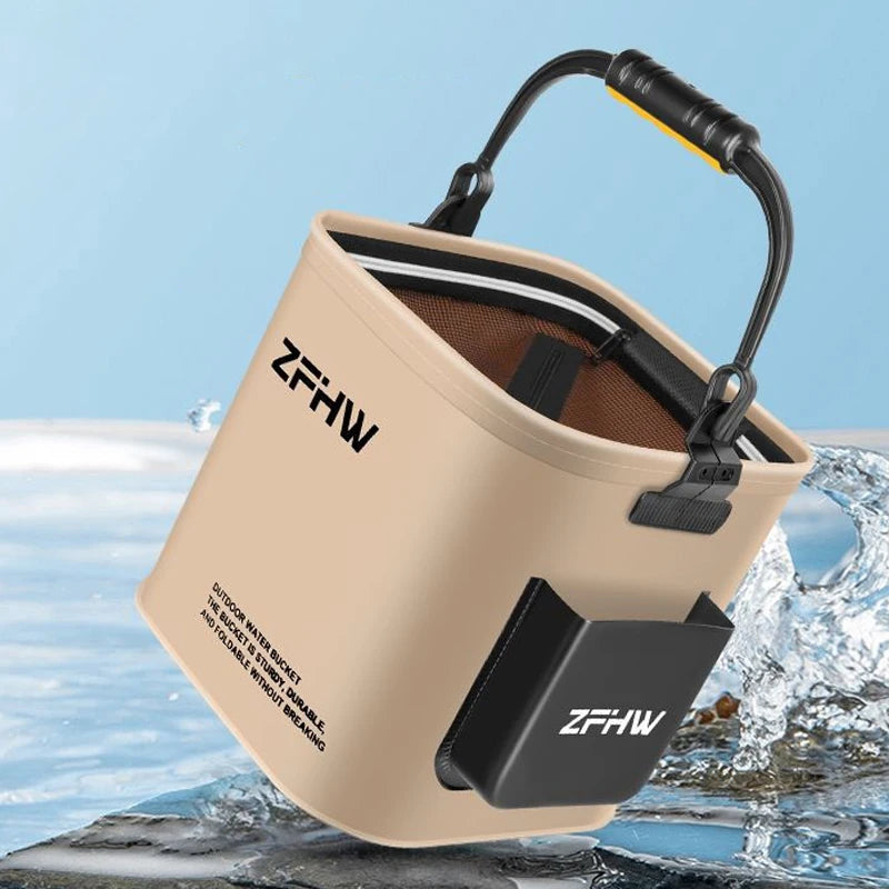 1 Pc Fishing Bucket Fishing Lure Wild Fishing Folding Multifunctional Portable Fish Guard Fish Bucket Portable Outdoor Fish Box