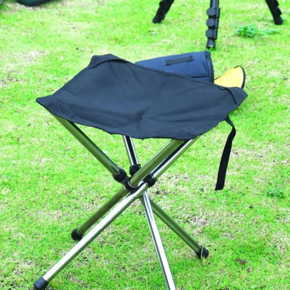 4-legged with Storage Bag Mini Stainless Steel Chair Outdoor Aluminium Alloy Portable Folding Fishing Chair Picnic Camping Stool