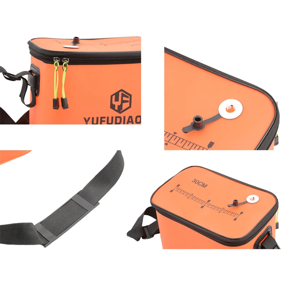 Collapsible Live Well Bucket - Waterproof EVA Storage for Fishing, Crabbing & Boat Trips