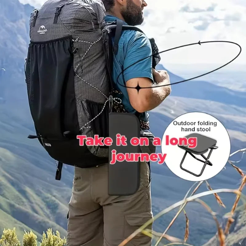 Portable multi-function outdoor lightweight and compact picnic camping folding chair, ultra-light fishing stool, travel stool