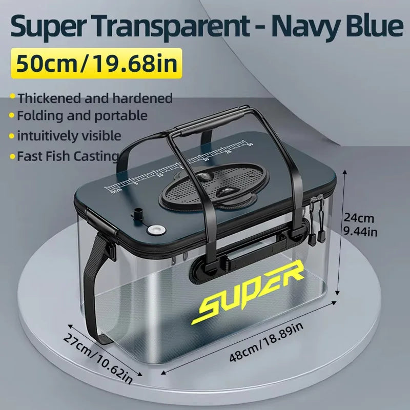 YUZHIYUAN Large Capacity Foldable Fishing Bucket with Quick Release Lid Thickened EVA Material for Outdoor Fishing And Hiking