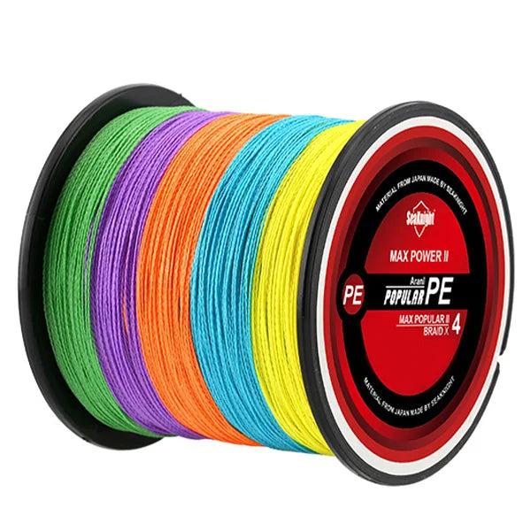 SeaKnight Brand TriPoseidon Series 4 Strands 300M PE Braided Fishing Line 8-60LB Multifilament Fishing Line Smooth Carp Fishing