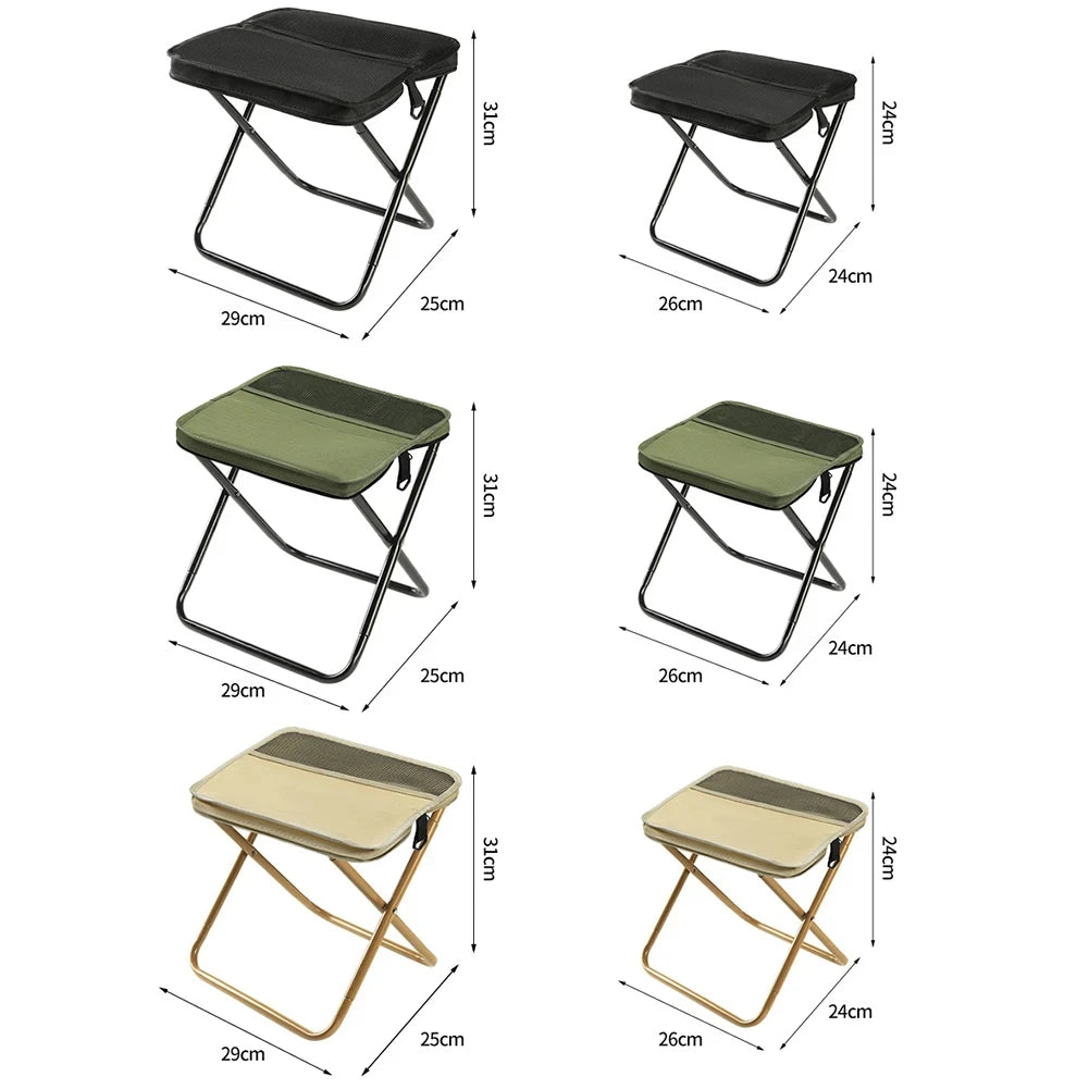 Backpack Fish Stool Portable Foldable Stool with Carry Bag Lightweight Mini Easy Travel Carry Outdoor Picnic Bench Chair