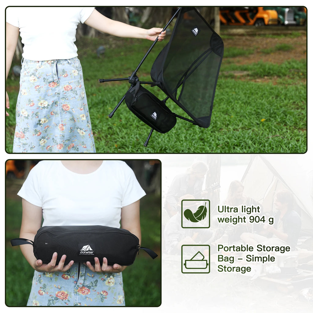 Moon Chair Breathable Outdoor Chair Camping Fishing Chair Mesh Material 7075 Aluminum Alloy Breathable Surface Anti Sinking