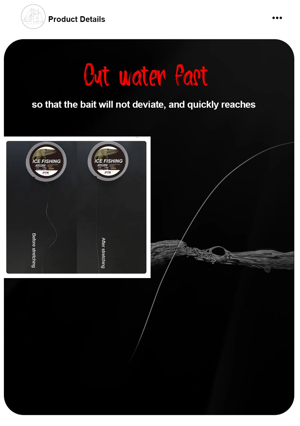 NGB 50M Ice Fishing Line Super Strong Monofilament Nylon Winter Bream Saltwater Fishing-Line Japan Low Memory Carp Line