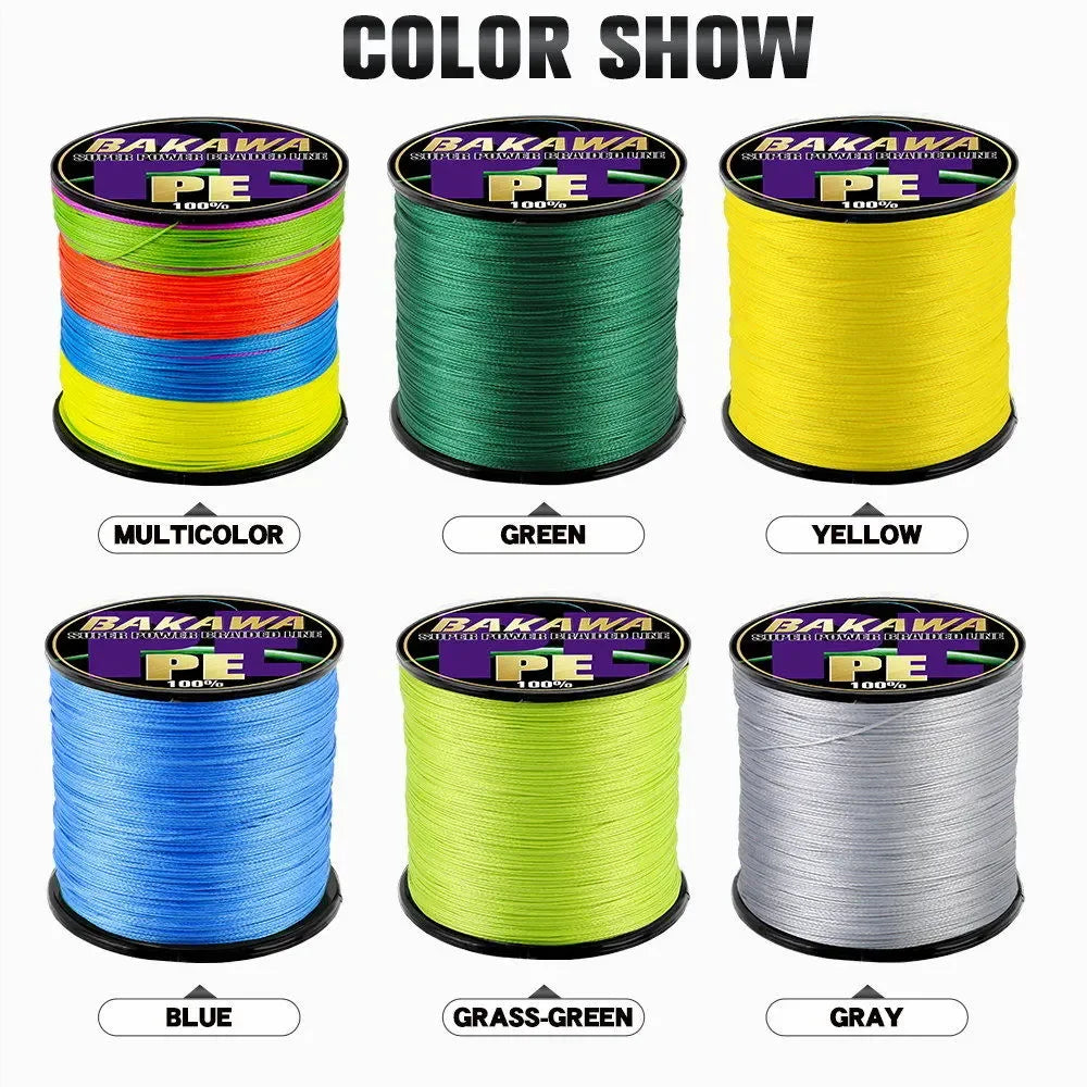 BAKAWA  4 Strands Braided Fishing Lines Multifilament Pesca 100M 300M 500M 1000M Carp Wire Japan Abrasion Resistant Pe Line