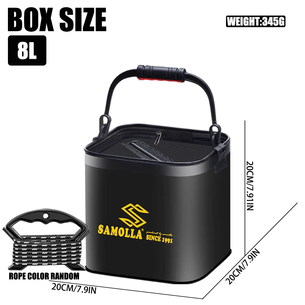 Fishing Bucket Live Bait Portable Foldable Outdoor Camping EVA Fishing Bag Fish Protection Water Tank Camping Tackle