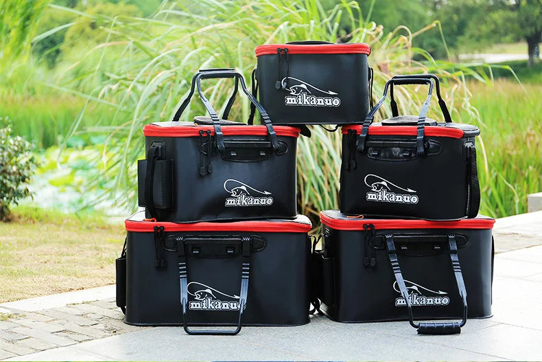 Folding live fish bucket EVA thickened fish bucket portable water tank fishing gear live fish box fishing accessories outdoor