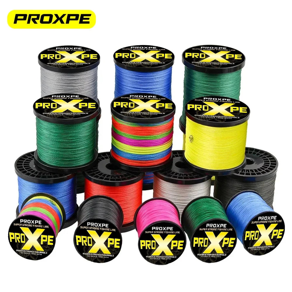 PROXPE 4 Strands Multifilament Braideds PE Fishing Line 100M 300M 500M Japan Smooth Carp Wire Pesca Strong 4X Weave Lines