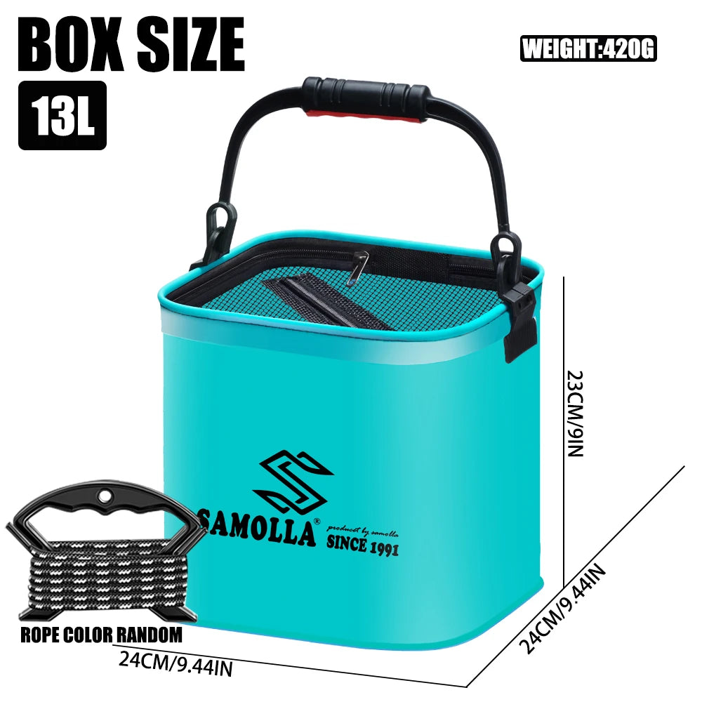Fishing Bucket Live Bait Portable Foldable Outdoor Camping EVA Fishing Bag Fish Protection Water Tank Camping Tackle