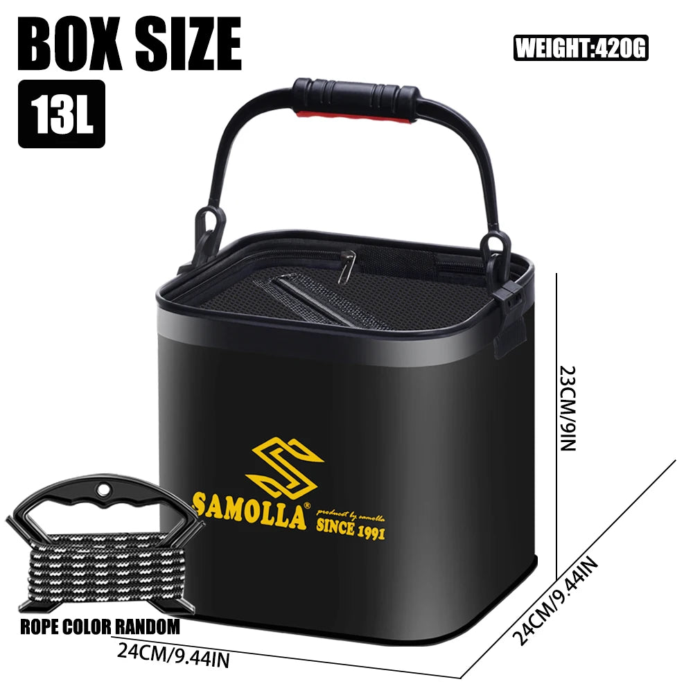 Fishing Bucket Live Bait Portable Foldable Outdoor Camping EVA Fishing Bag Fish Protection Water Tank Camping Tackle