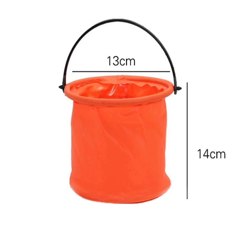 Folding Fishing Bucket Live Fish Box Outdoor Car Wash Bathroom Kitchen Fishing Bait Bucket Folding Bucket Fishing Kit