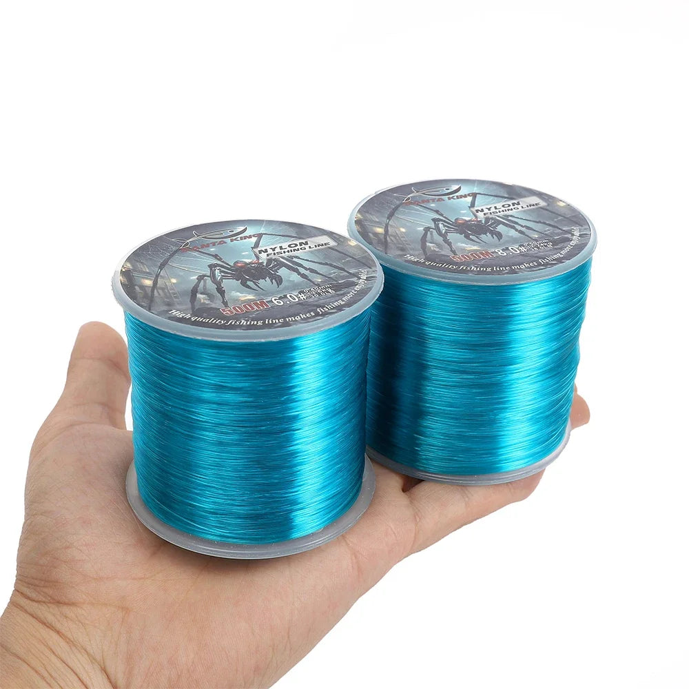 SantaKing Monofilament Fishing Line 500M Strong and Abrasion-Resistant Nylon Mono Smooth and Long Casting Low Memory