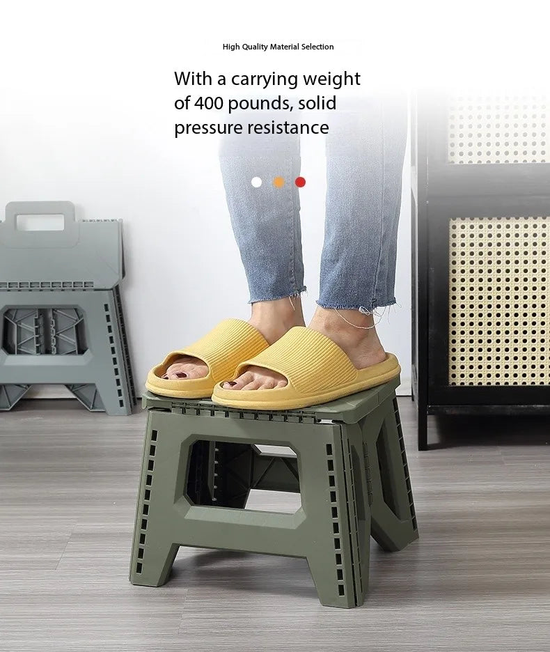 Thickened Folding Stool Outdoor Portable Stool Household Portable Camping Stall Bench Folding Anti-drop Stool Fishing Chair