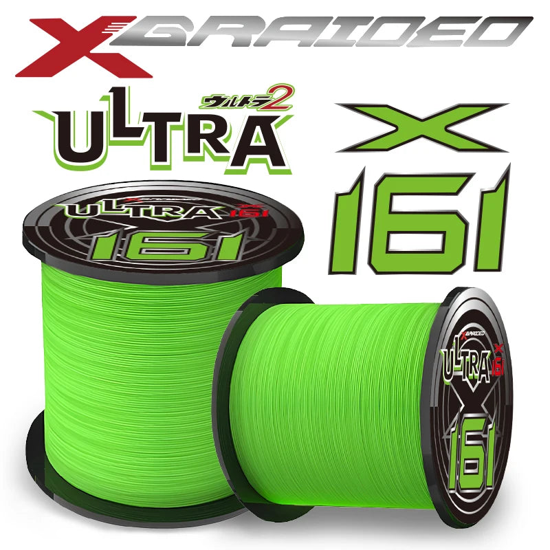 New X16 Strands Fishing Line YGK Ultra 300/500M Braided PE Fishing Strong Fishing Line Multifilament Durable Fishing Line Tool