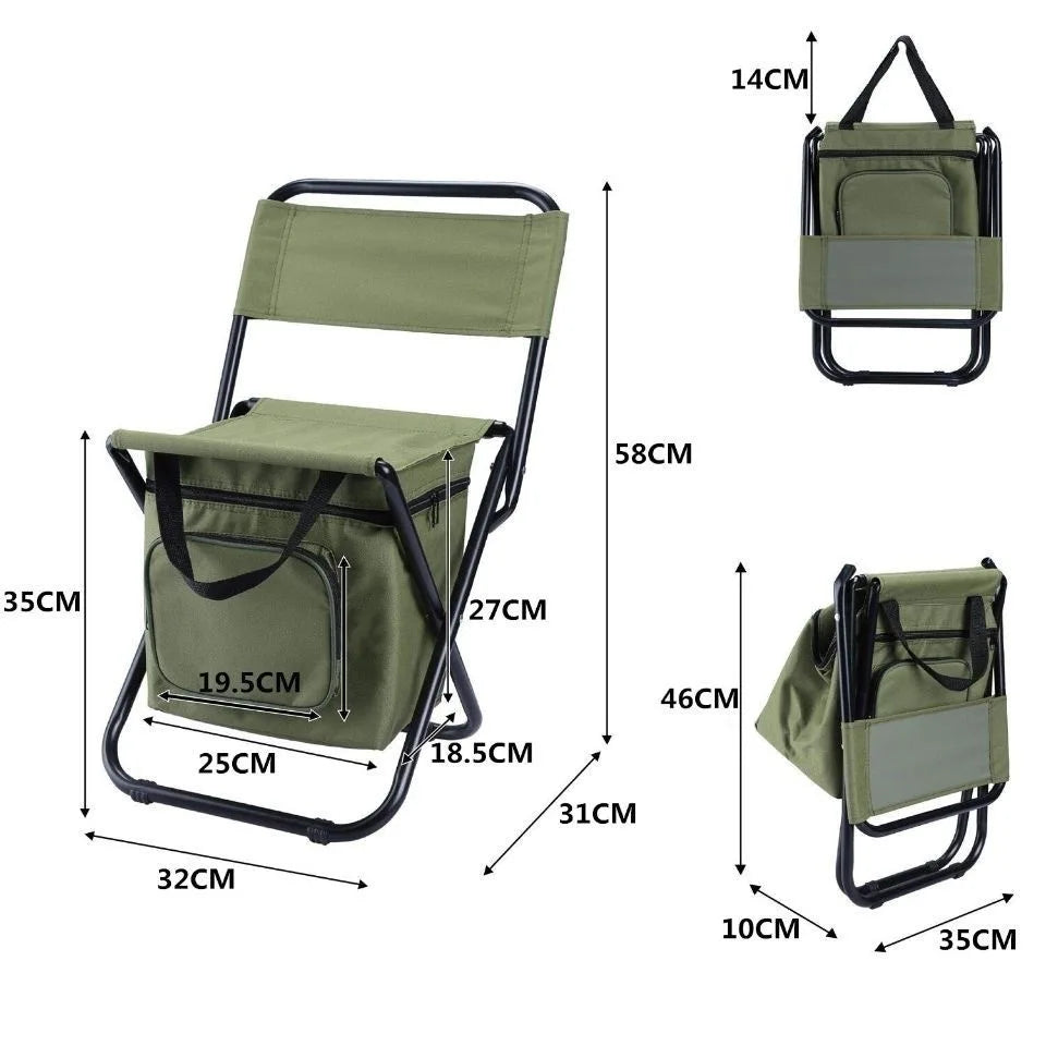 Portable Outdoor Folding Chair 3-in-1 Leisure Outdoor Camo Small Mazza Camping Fishing Ice Pack Chair Foldable Chair