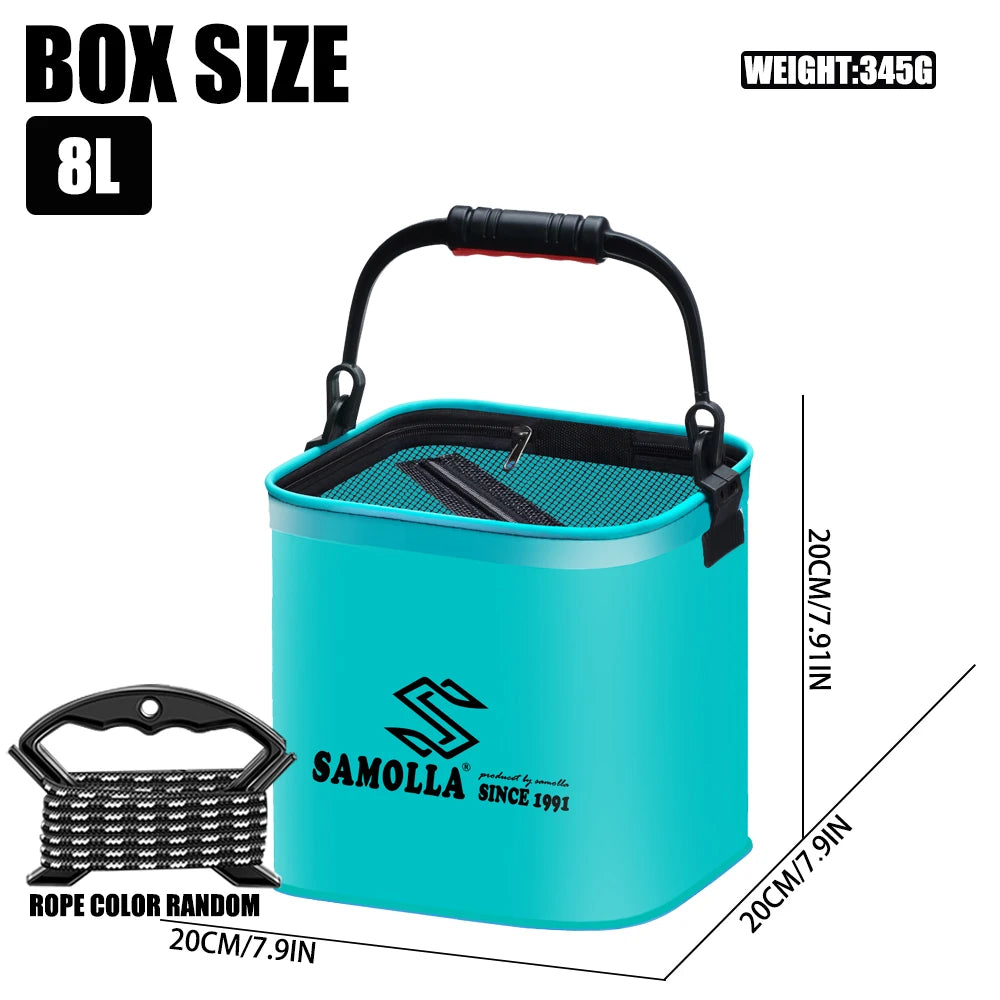 Fishing Bucket Live Bait Portable Foldable Outdoor Camping EVA Fishing Bag Fish Protection Water Tank Camping Tackle