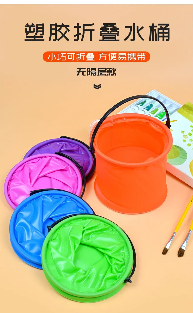 Folding Fishing Bucket Live Fish Box Outdoor Car Wash Bathroom Kitchen Fishing Bait Bucket Folding Bucket Fishing Kit