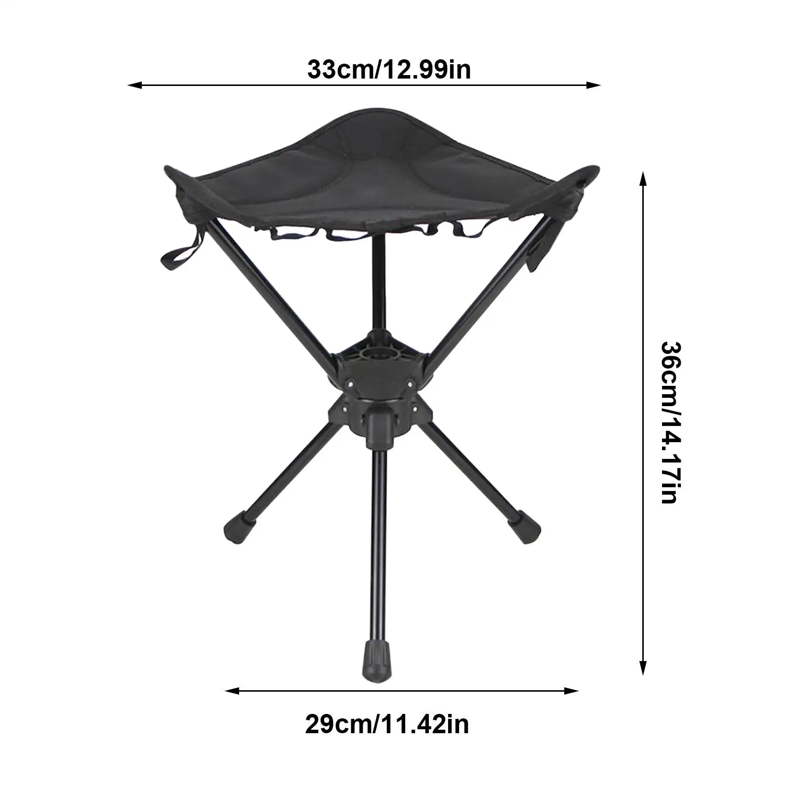 Portable Folding Swivel Camping Chair, Lightweight Fishing Stool for Outdoor Hunting Backpacking Travel, Lawn Dorm Hiking Gear