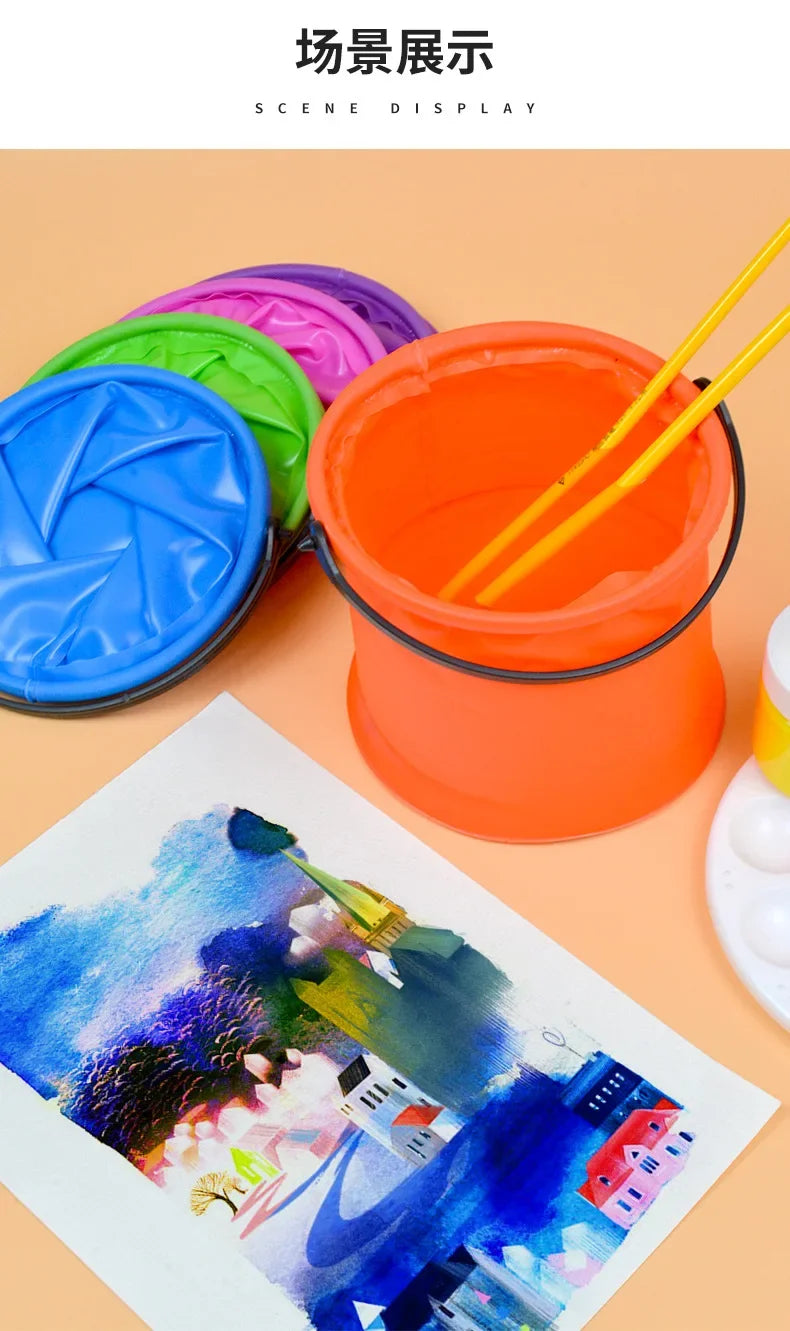 Folding Fishing Bucket Live Fish Box Outdoor Car Wash Bathroom Kitchen Fishing Bait Bucket Folding Bucket Fishing Kit