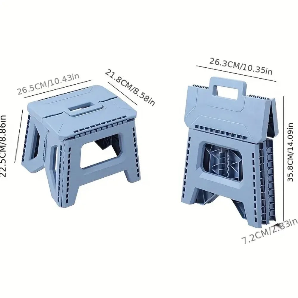 Thickened Folding Stool Outdoor Portable Stool Household Portable Camping Stall Bench Folding Anti-drop Stool Fishing Chair