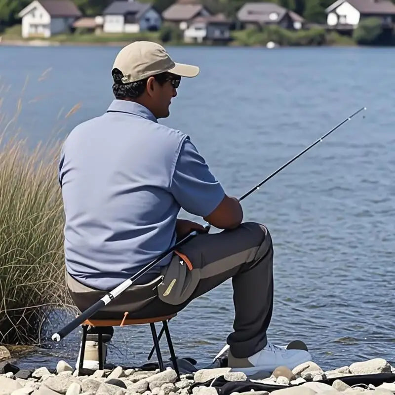 Portable Folding Fishing Stool Pony Stool Ultra-Light Aluminum Alloy Portable Storage Outdoor Camping Pony Folding Chair