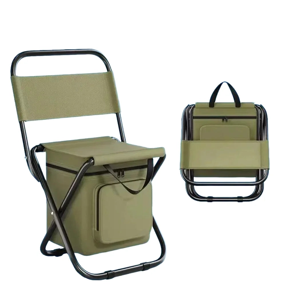 Portable Multifunctional Outdoor Picnic Camping Folding Chair With Bag Ultra light Fishing Stool Travel Stool Fishing Accessorie